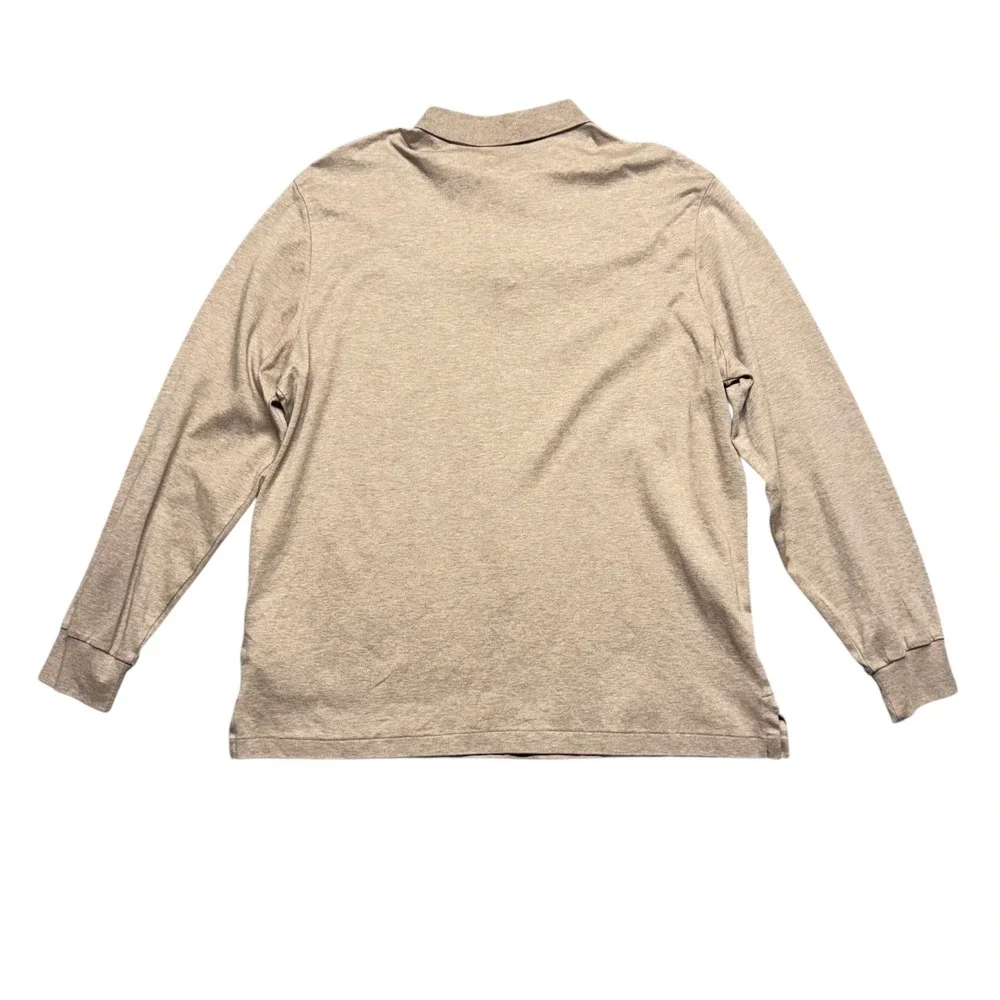 Polo Ralph Lauren Classic Fit Polo‎ Mens XL Tan Long Sleeve Flesh Pony Preppy